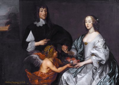 ロバート・ノートン卿の娘、サドベリーとペネロペ（1620-1647）の第2子爵ベイニング、ポール・バイニング 作： Anthony van Dyck
